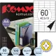 Этикетки самоклеящиеся 48,5х19 мм/60 шт. на листе А4 (100л