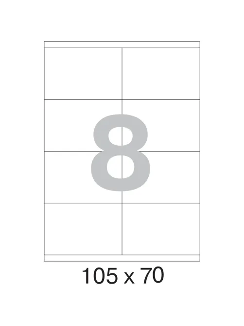 Этикетки самоклеящиеся  105х70 мм / 8 шт. на листе А4 (25л