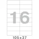 Этикетки самоклеящиеся  105х37 мм/16 шт. на лис.А4 (100 лист