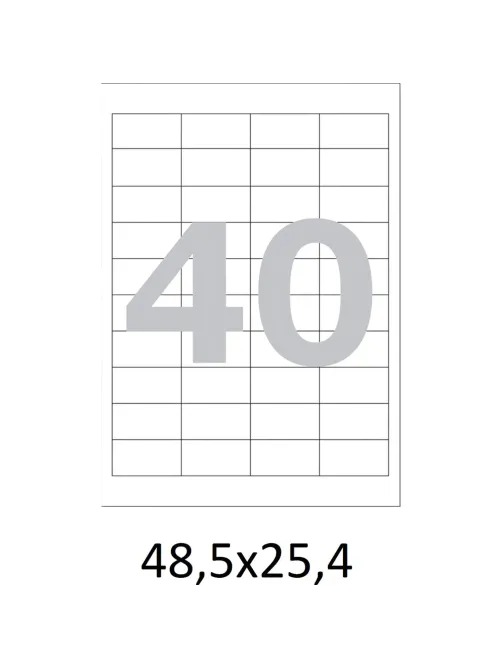Этикетки самоклеящиеся  48,5х25,4 мм/40 шт. на лист.А4  50листов