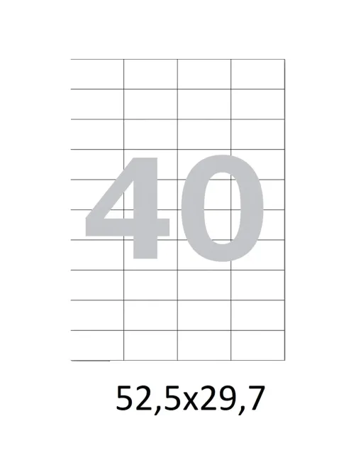 Этикетки самоклеящиеся  52,5х29,7мм / 40 шт. на листе А4 (100л./уп)