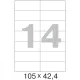 Этикетки самоклеящиеся  105х42,4 мм/14 шт. на листе А4 (100 л