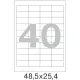 Этикетки самоклеящиеся  48,5х25,4 мм/40 шт. на лист.А4 (100 ли
