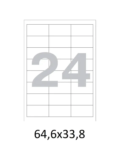 Этикетки самоклеящиеся  64,6х33,8мм /24 шт. на лист А4  50листов