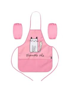 Фартук для труда Комус КлассFriendly cats карман,нарукв,490x390мм,ФН61-20-2