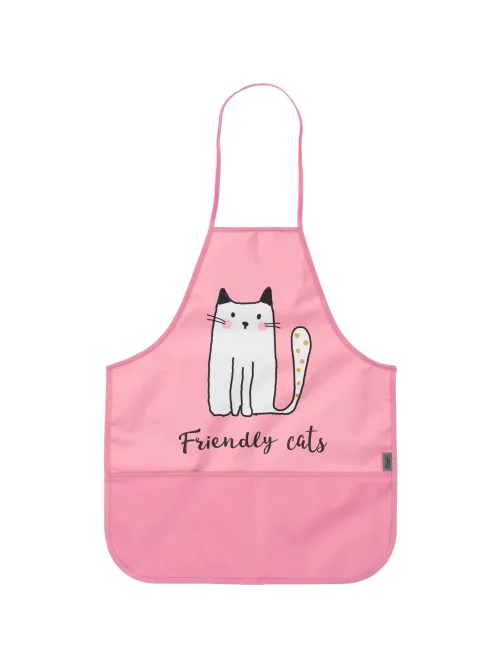Фартук для труда Комус КлассFriendly cats карман,нарукв,490x390мм,ФН61-20-2