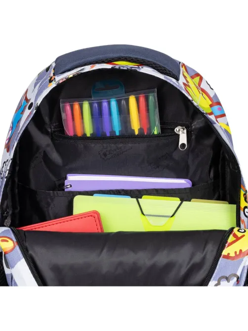 Рюкзак Комус Класс Стикеры, 2 отд, эргон