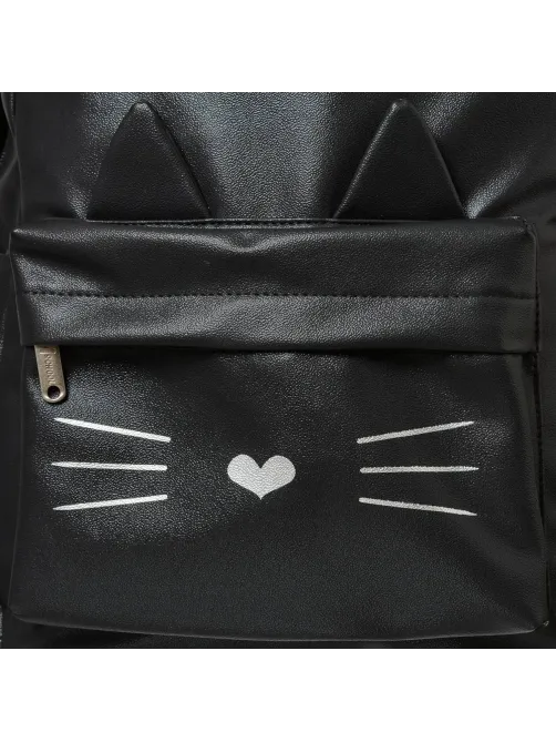 Рюкзак Kitty black экокожа черный