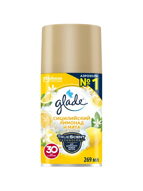 Баллон сменный для автоосвежителя Glade Сицилийский лимонад и мята  269 мл