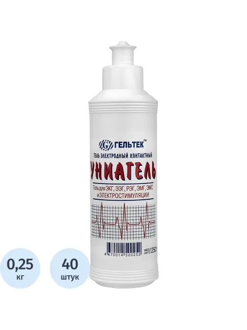 Гель для ЭКГ УНИАГЕЛЬ 250г/бут. 40 шт/уп