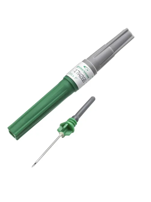 Игла двусторонняя 21G (0,8х25мм) зеленая 450072 VACUETTE 100шт/уп