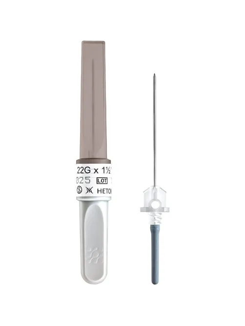 Игла двусторонняя 22G (0,7х25мм) серая виз.контроль Acti-Fine 100шт/уп