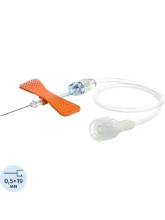 Игла-бабочка 25G 19см оранж. VACUETTE Safety 450090V1 90шт/уп