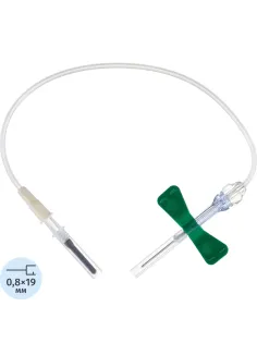 Игла-бабочка 21G 19см зел. с луер-адапт. VACUETTE Safety 450081V1 90шт/уп