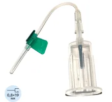 Игла-бабочка 21G 19см зел. с луер-адапт. и держ. VACUETTE 450371 24шт/уп