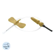 Игла-бабочка 25G (0,5х19мм) 19см оранжевая,  Lind-Vac 100шт/уп