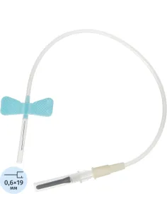 Игла-бабочка 23G 19см голуб. с луер-адапт. VACUETTE 450089 50шт/уп