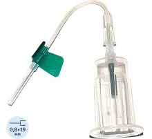 Игла-бабочка 21G 19см зел. с луер-адап/держ. VACUETTE Saf 450085V1 35шт/уп