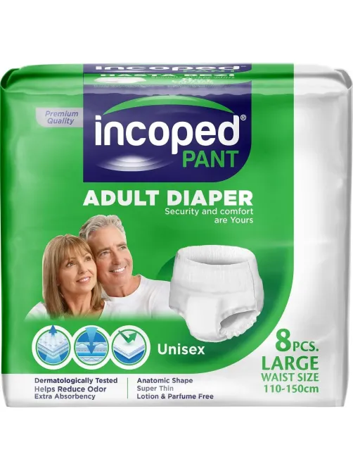 Трусы впитывающие для врослых, Large(L), Incoped 8шт/уп