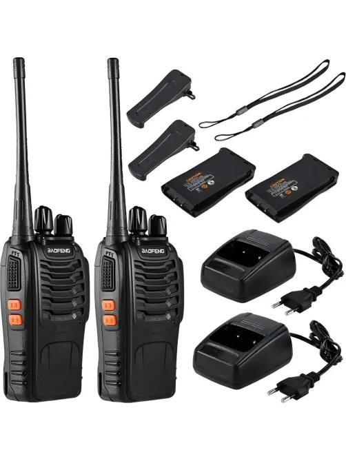 Рация BAOFENG BF-888S (5 Вт) 1500 mAh, комплект из 2-х шт