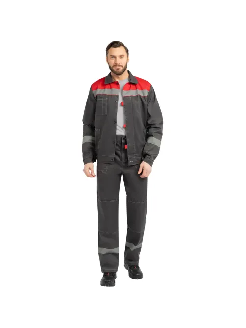 Костюм лет муж (куртка, бр) л20 сер/крас 128-132/170-176 (Арсенал-СП)