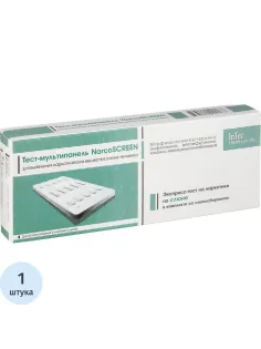 Тест -кассета NARCOSCREEN мультипанель (5 видов) в слюне