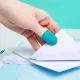 Напальчник для бумаг d=20мм высота 32мм, зеленый резина