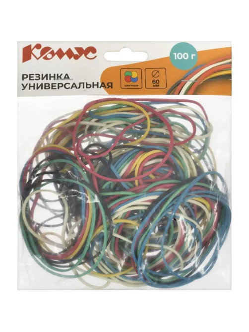 Резинка универсальная диам.60 мм. цвет в ассортименте 100 г/уп