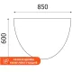 Столешница Easy One без опоры (908900) серый 850