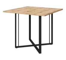 Стол переговорный K-Loft Director 241S013  900х900х752 дуб натур/черный