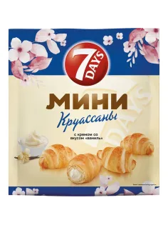 Круассан 7DAYS мини  c кремом со вкусом ваниль 265г  10шт/уп 265г