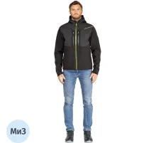 Куртка муж демисез. софтшел HORTEN2 черн/жел р.3XL(арт.HORT2NJ3X)