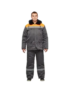 Костюм зим муж (куртка, пк) з35 сер/оранж 136-140/182-188 (Арсенал-СП)
