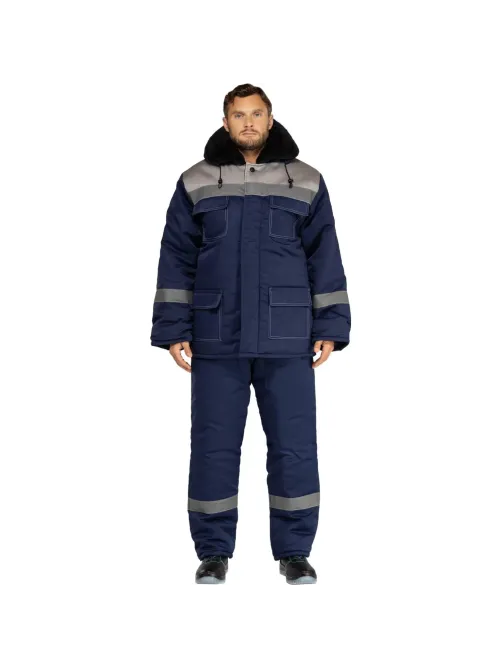 Костюм зим муж (куртка,пк) з35 син/сер 112-116/170-176 (Арсенал-СП)