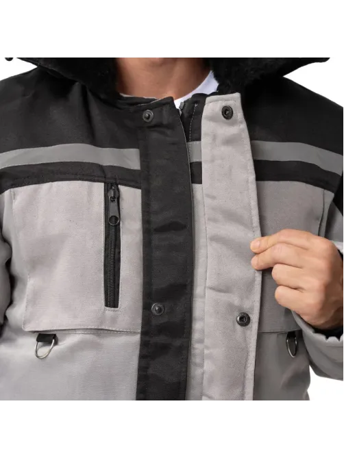 Костюм зимний муж з03-КПК сер/чер (р.56-58) 158-164