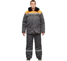 Костюм зим муж (куртка, пк) з35 сер/оранж 112-116/170-176 (Арсенал-СП)