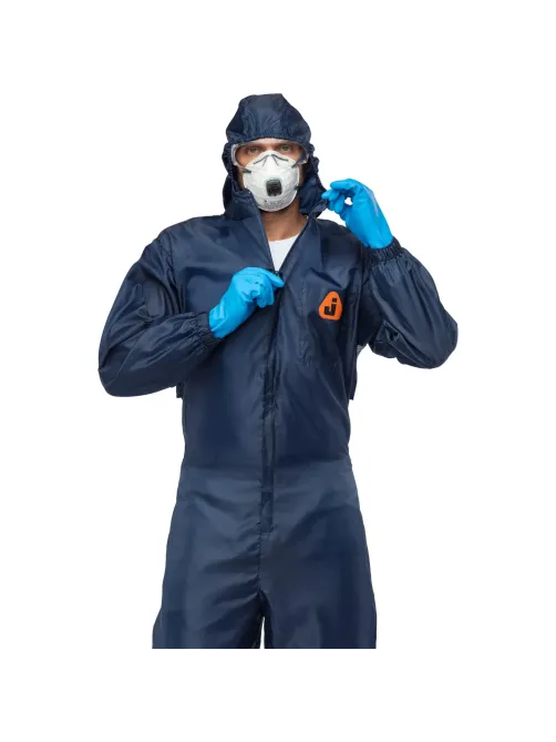 Комбинезон многоразовый защитный с капюшоном Jeta Safety JPC75b синий р. XL