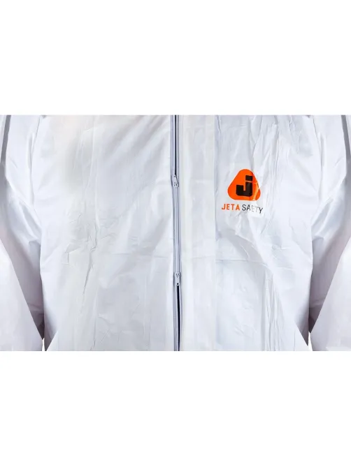 Комбинезон одноразовый (65г/м2)с кап.JetaSafety JPC65 ElementComfort бел рL