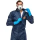 Комбинезон многоразовый защитный с капюшоном Jeta Safety JPC75b синий р. XL