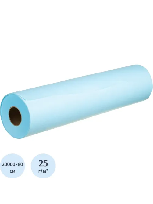 Простыня гигиен., н/с 80смх200м в рулоне пл .25  Гекса