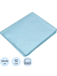 Простыня 100x80, смс, голубой, Стандарт, 50шт/уп, 00-975