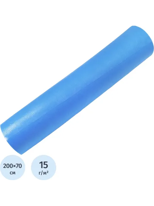 Простыня в рулоне 70х200, спанбонд, голубой (100шт/рул) 4 рул/уп, Sense