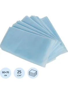 Простыня 70x80, н/с, спанбонд, пл.25г, 20шт/уп ШК31699