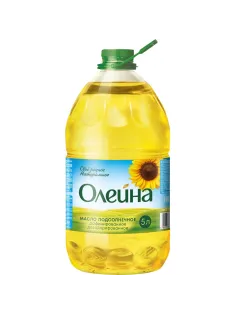 Масло Олейна  подсолнечное рафинированное, 5 л