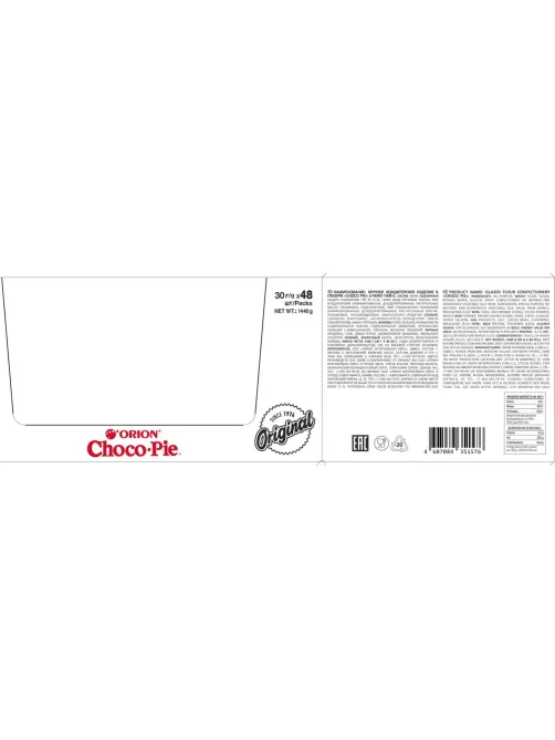 Пирожное Choco Pie 30гx48шт/уп
