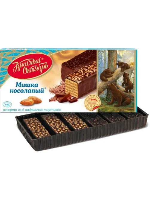 Торт вафельный Мишка косолапый, Ассорти 220г