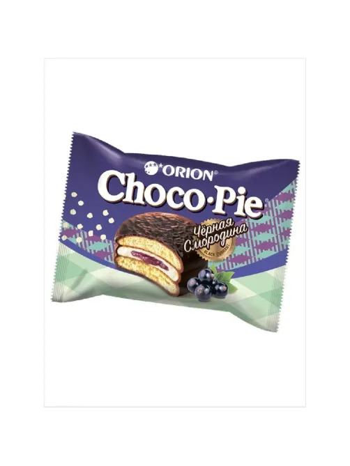 Пирожное в глазури Orion Choco Pie BLACK CURRANT, 12шт/1уп