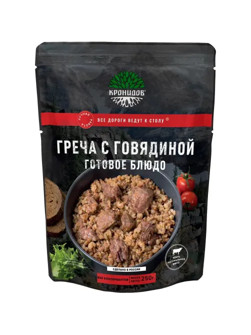 Говядина с гречей Кронидов, 250г