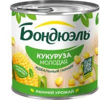 Кукуруза Консервация Бондюэль молодая, 340г