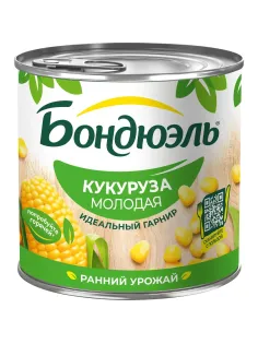 Кукуруза Консервация Бондюэль молодая, 340г